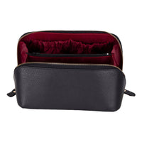 Premium leather zipper makeup bag with a spacious boxy design, ideal for storing cosmetics, toiletries, and travel
essentials. This water-resistant, durable bag features sturdy zippers and a convenient handle for easy carrying. A
versatile and stylish organizer for both men and women.