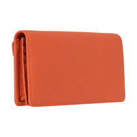 Elegant trifold leather wallet with magnetic snap closure, featuring 12 card slots, a coin pouch, and a dedicated phone
pocket. This handcrafted wallet also includes secret compartments for receipts or cash, offering secure and organized
storage. A stylish and practical wallet for everyday use or gifts for women.