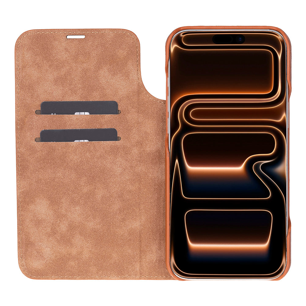 elegant Sonat leather iPhone 17 Pro Max wallet phone case