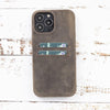 Rock Cover Leather iPhone 13 Case with Card Holder