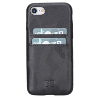 Apple iPhone SE/8/7 Series Leather Case / UCCC - Ultra Cover with Card Holder Camouflage Black