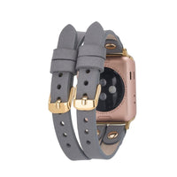 Durham Ely Apple Watch Leather Straps RST9 / Silver