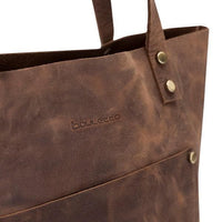 Geniun Leather Women Moon Tote Bag
