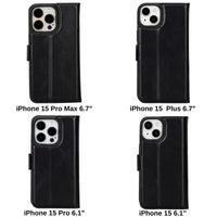 iPhone 15 Series Leather Wallet Case