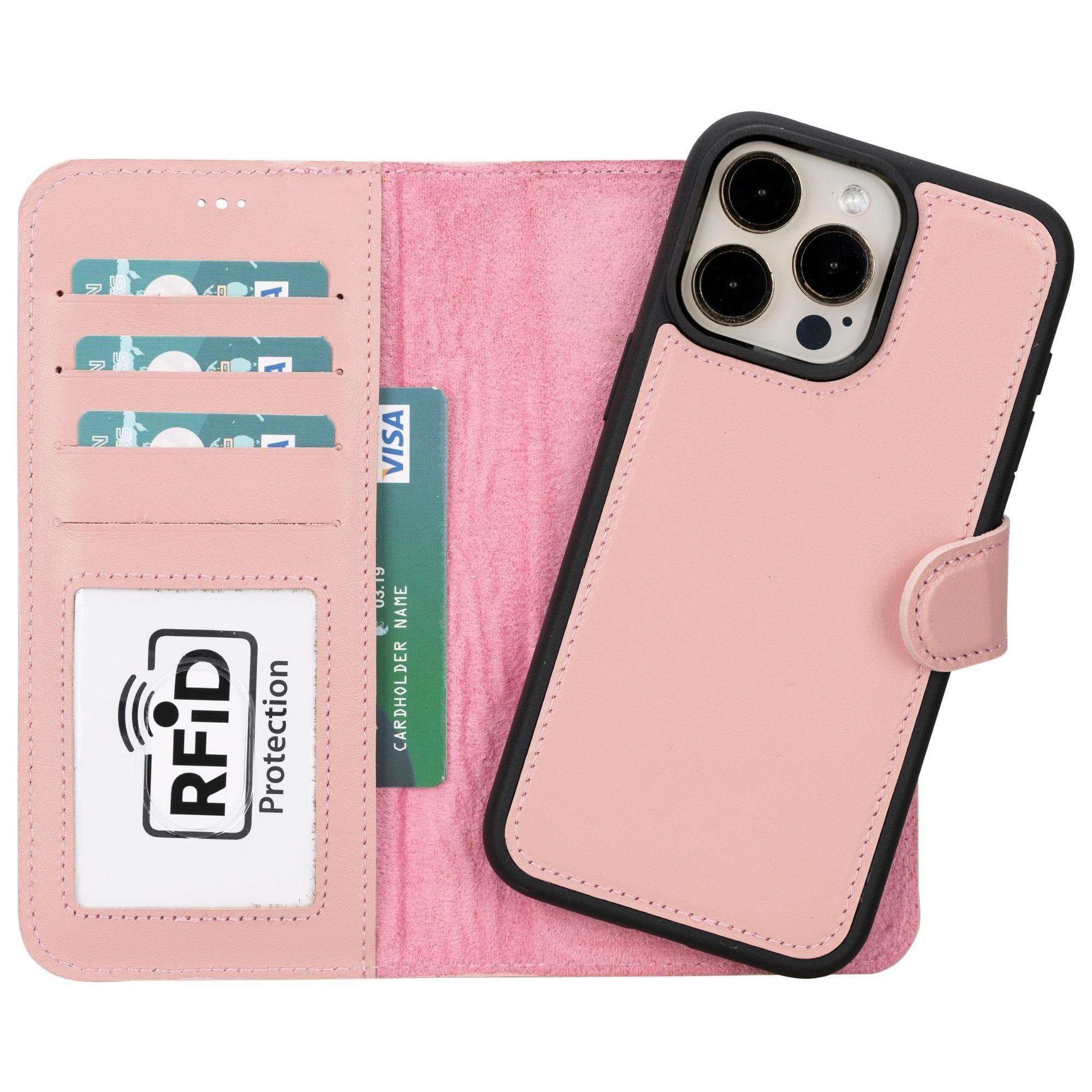 iPhone 15 Series Leather Wallet Case Tan / iPhone 15 Pro Max