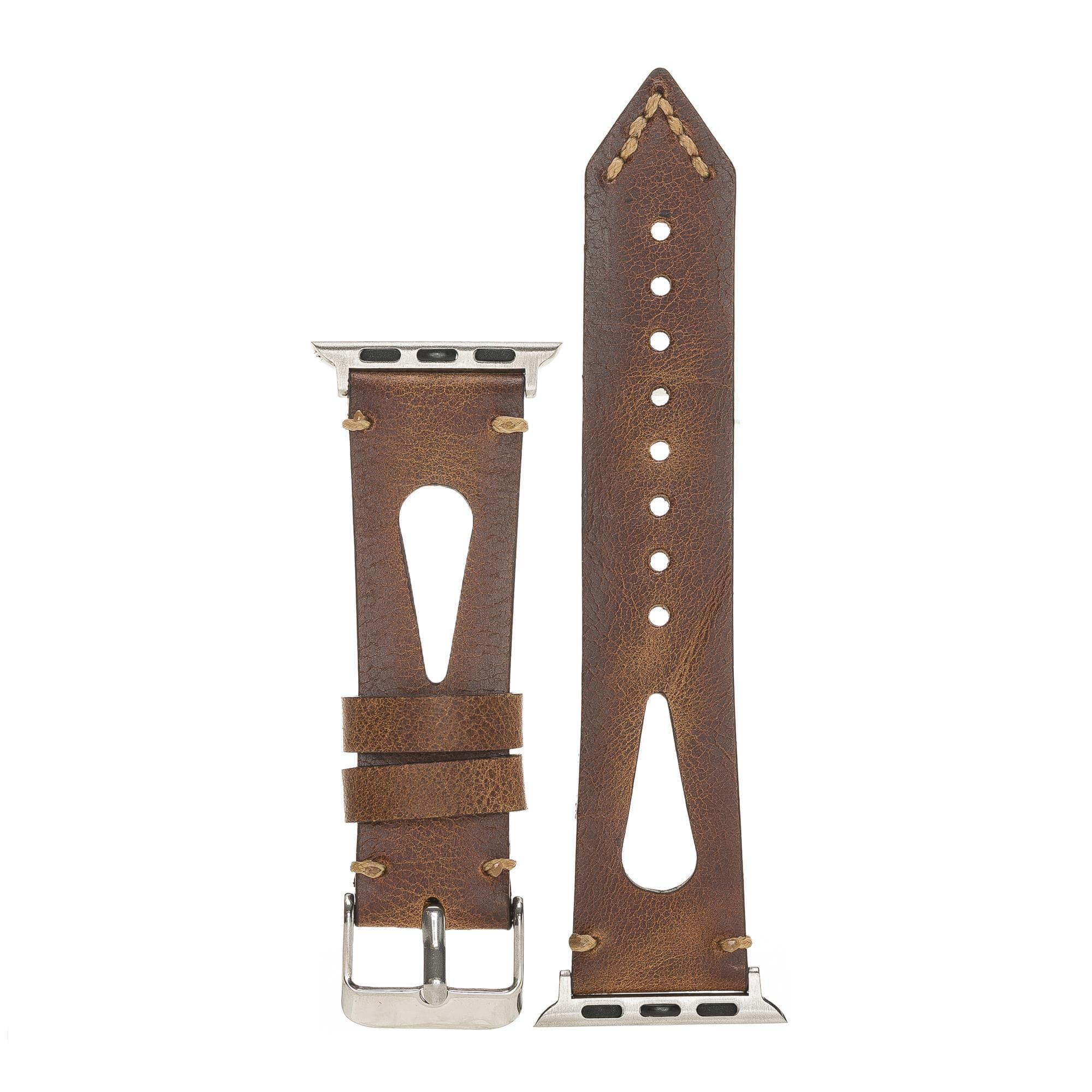 Leather Apple Watch Bands - BA2 Style Drop Cut 38mm TN11EF
