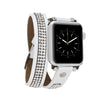 Crystal Double Tour Leather Apple Watch Band