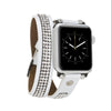 Crystal Double Tour Leather Apple Watch Band