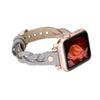 Wanda Braided Leather Apple Watch Band with Rose Gold Trok