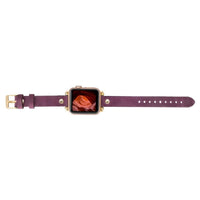 Leather Apple Watch Bands - Ferro Gold Trok Style G19