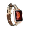 Ferro Leather Apple Watch Band with Gold Trok