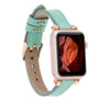 Ferro Leather Fitbit Watch Band with Rose Gold Trok