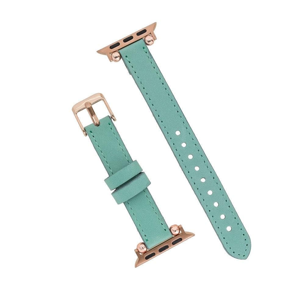 Leather Fitbit Watch Bands - Ferro Rose Trok Style CZ12